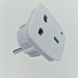 WYE UK 3-Pin to EU 2-Pin Travel Adapter