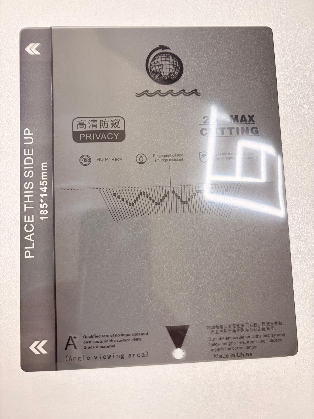 Hydrogel privacy screen protector